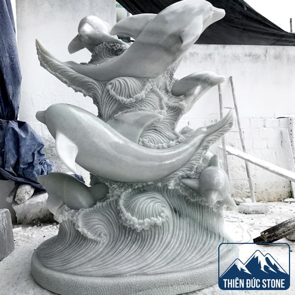 Tượng cá heo đá nghệ thuật | Thiên Đức Stone