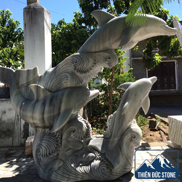 Tượng cá heo đá nghệ thuật | Thiên Đức Stone